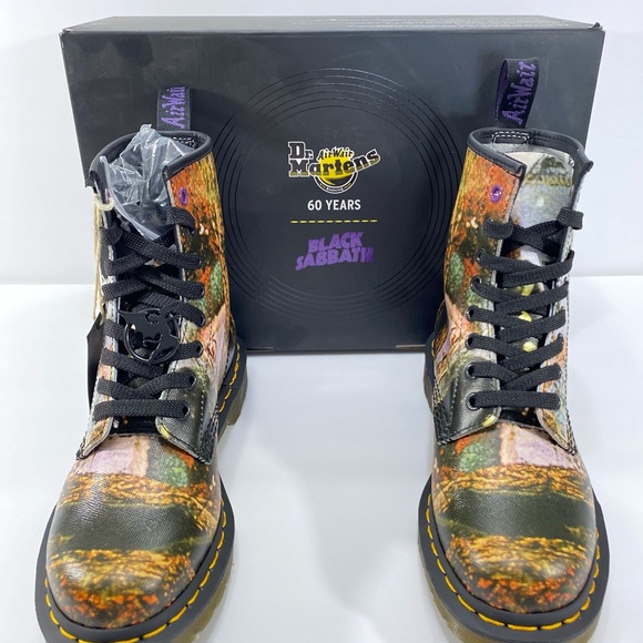 NEW DR MARTENS 1460 BLACK SABBATH LACE UP BOOTS - Picture 14 of 16